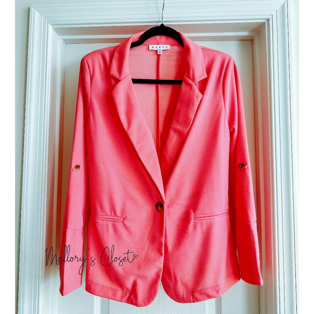 Emma Roll-Up Sleeve Knit Blazer / Size: Small